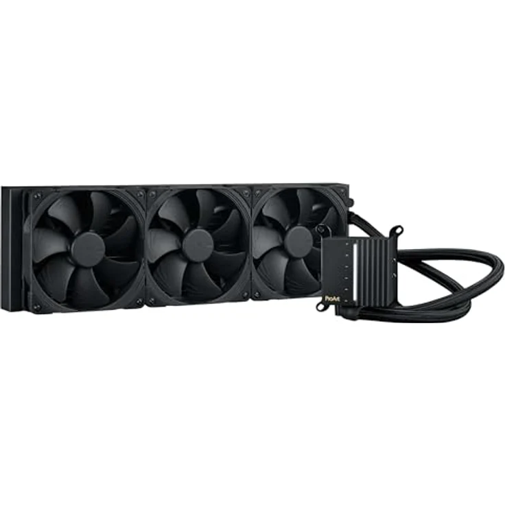 ASUS ProArt LC 420 All-in-One CPU-Wasserkühler (beleuchtete Systemstatusanzeige, Noctua NF-A14 industrialPPC-2000 PWM 140mm Radiatorlüfter, verstärkte, gesleevte Schläuche, schwarz) – Bild 3
