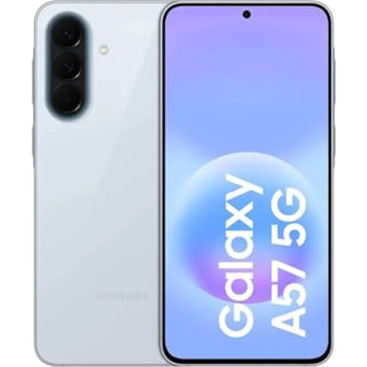 Samsung Galaxy A57, 5G Smartphone mit 256 GB, 50 MP Dreifach Kamera, 6.7 Zoll, Dual Sim, WiFi 6, Awesome Icyblue – Bild 1