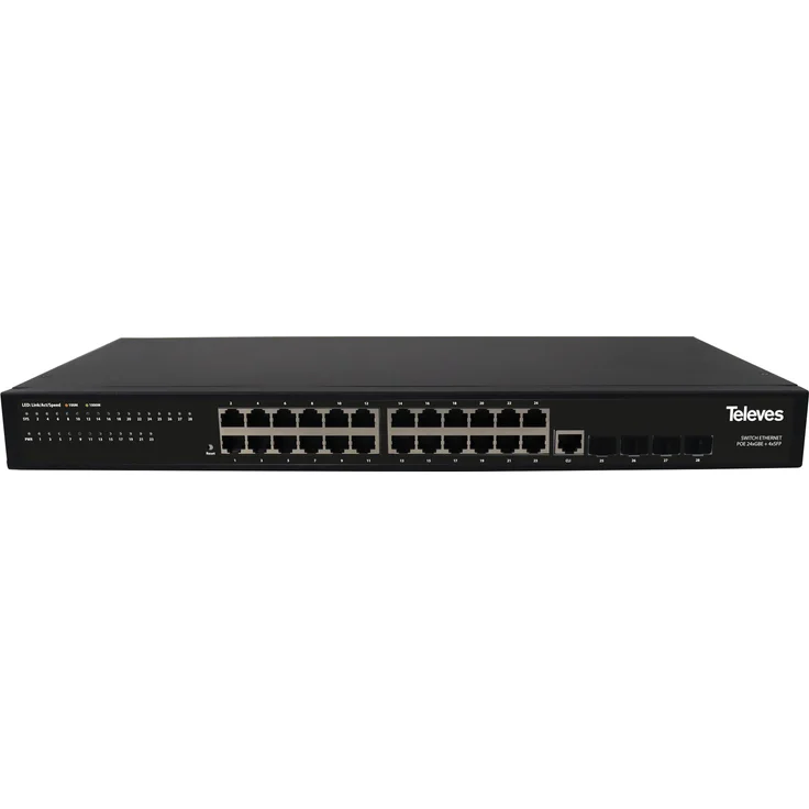 Televes SWI2-24 Ethernet Switch (24 Ports), Netzwerk Switch