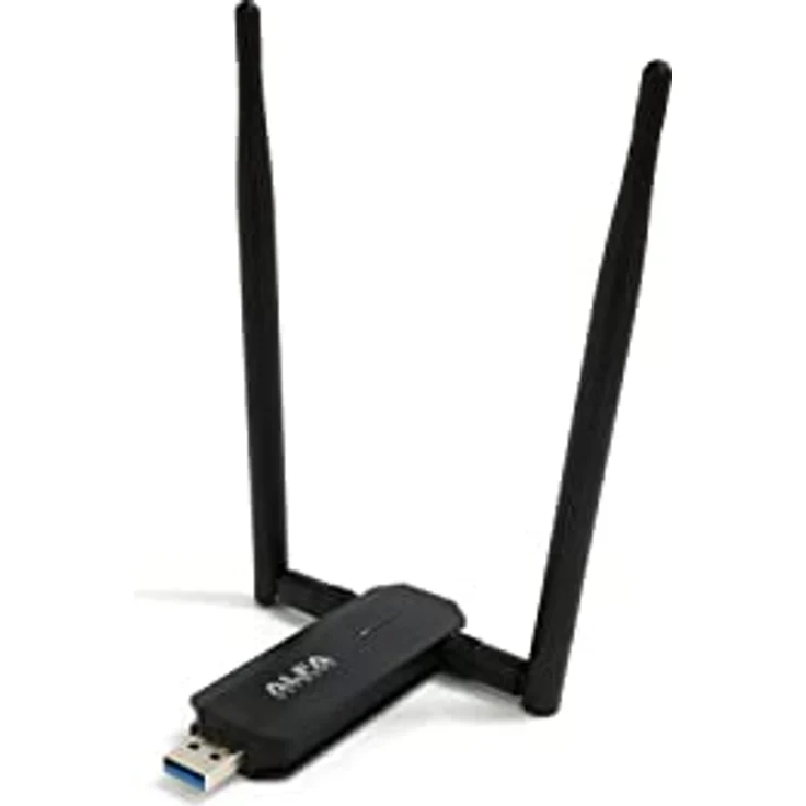 Alfa Network AWUS036AX, USB WLAN Adapter mit 802.11ax Dualband WiFi 6, AX1800 Geschwindigkeit, USB 3.0, 2 abnehmbare Antennen – Bild 1
