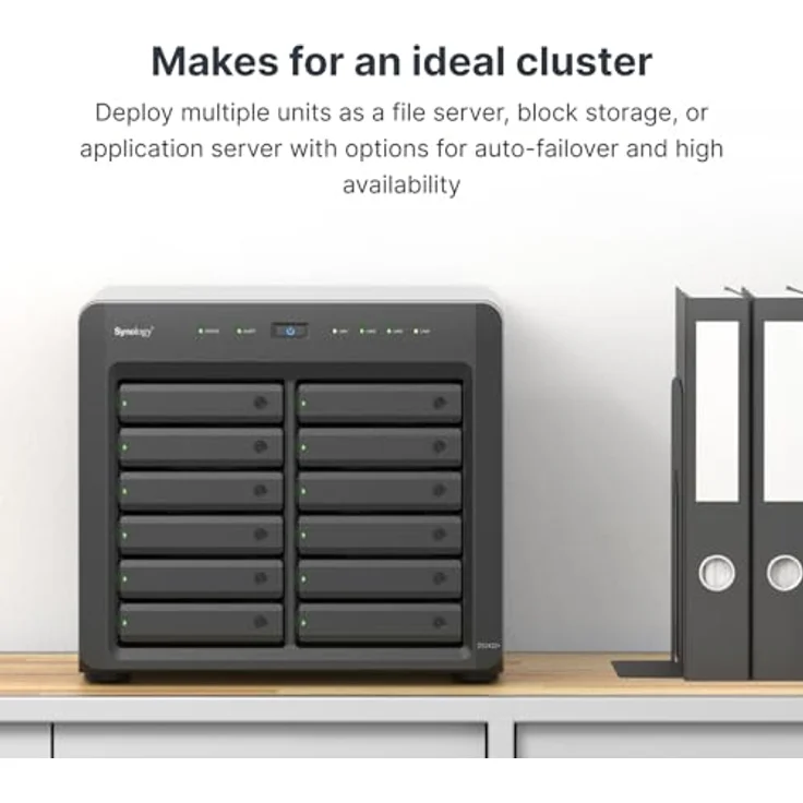 Synology DiskStation DS2422+, NAS Tower mit AMD Ryzen V1500B, 12 Schächte, 4 GB DDR4, 0 TB, DiskStation Manager, schwarz – Bild 3