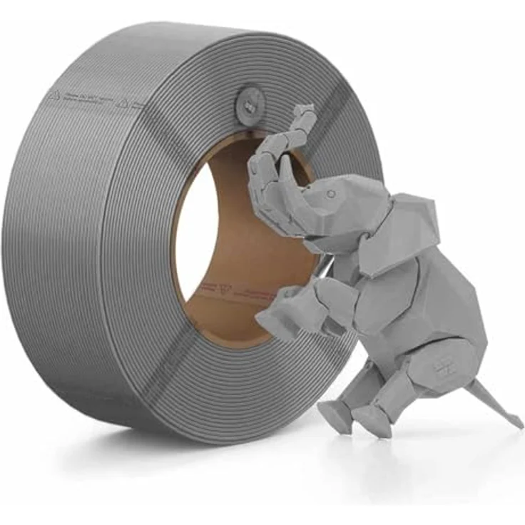 Bambu Lab PLA Basic Filament Refill, Glatte Oberflächentextur, 1,75 mm, Grau – Bild 1