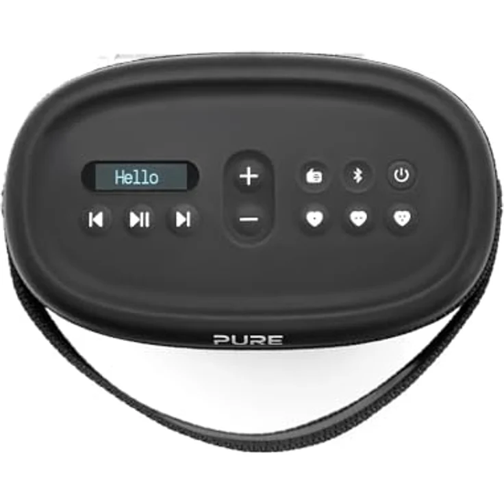 Pure Woodland Outdoor Lautsprecher mit Bluetooth & DAB+/FM Radio (wasserdicht IP67, robust, tragbar, 14h Akku - perfekt für Garten & Camping) Schwarz – Bild 4