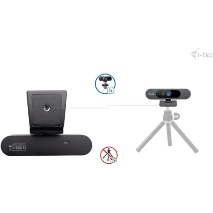 i-tec Solomon 900 PRO, 4K Webcam mit Automatischem Framing, Wide Dynamic Range, zwei integrierten Mikrofonen und Datenschutzabdeckung – Bild 5