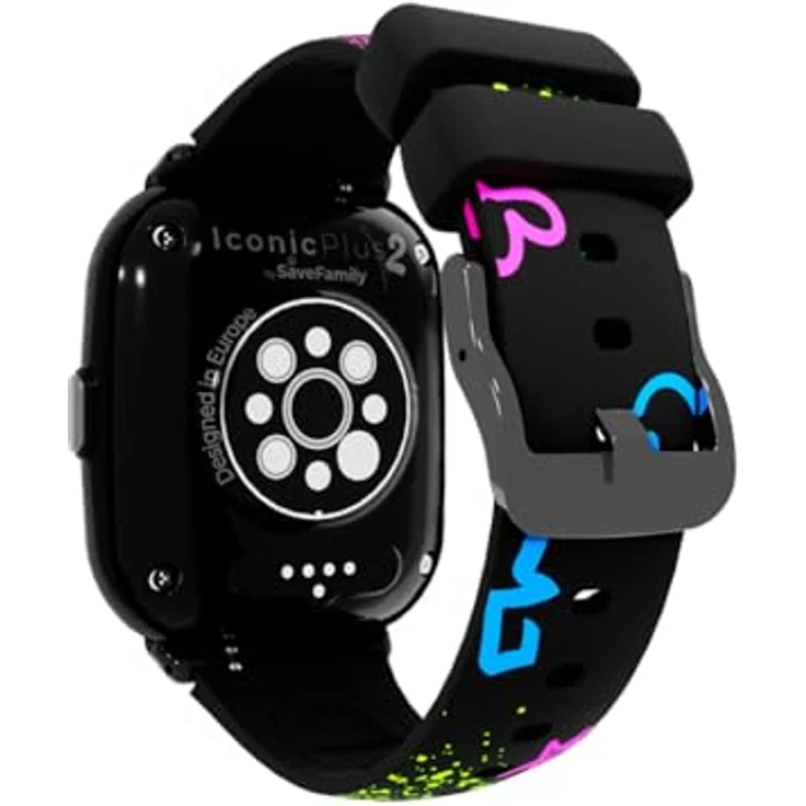 SaveFamily Iconic Plus 2 Smartwatch für Kinder, 4,52 cm Touchscreen, WLAN, GPS, SOS-Knopf, Vitalzeichenmonitor – Bild 2