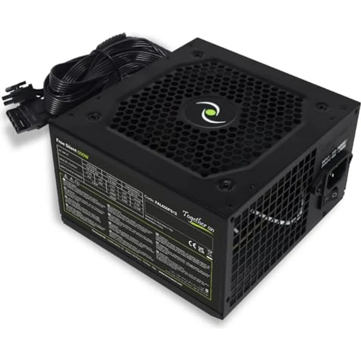 Tecnoware Free Silent Netzteil ATX 650 W Real PC Lüfter 12 cm 3 x SATA 1 x 24 polig 1 x 12 V 4 + 4 Pole, 3 x Molex, 1 x Floppy, Einzelpackung – Bild 2