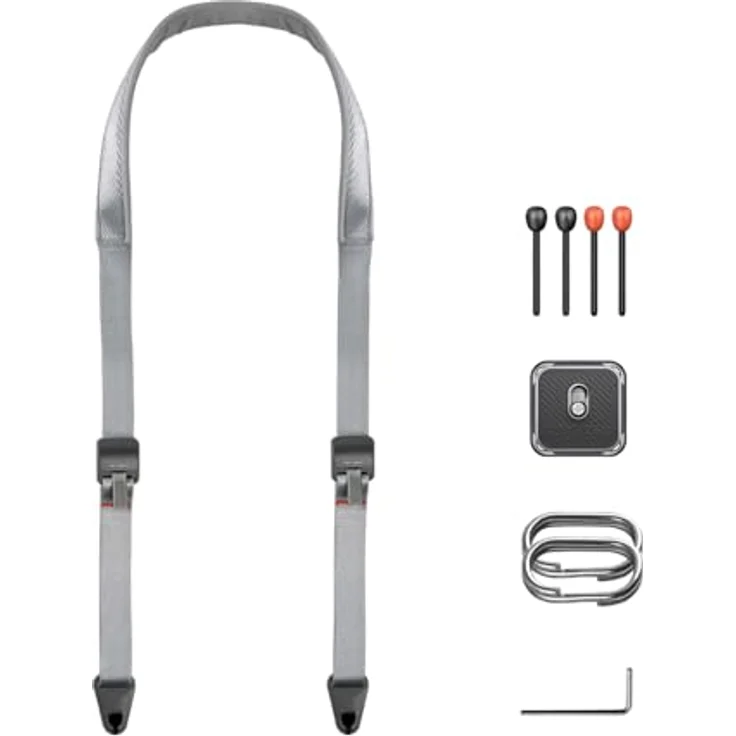 PGYTECH Kamera Schultergurt Breit, verstellbarer Nackengurt für DSLR/SLR, 110-152 cm, Steingrau, 3-in-1-Design – Bild 1