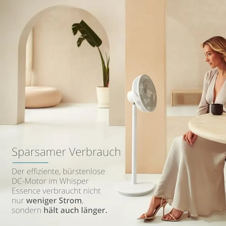 Duux Whisper Essence Standventilator sehr Leise - 120° Oszilation - 7 Geschwindigkeitsstufen - 8-std-Timer – Bild 4