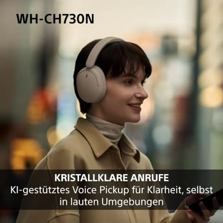 Sony WH-CH730N, Kabellose Kopfhörer mit Geräuschunterdrückung, Blau – Bild 7