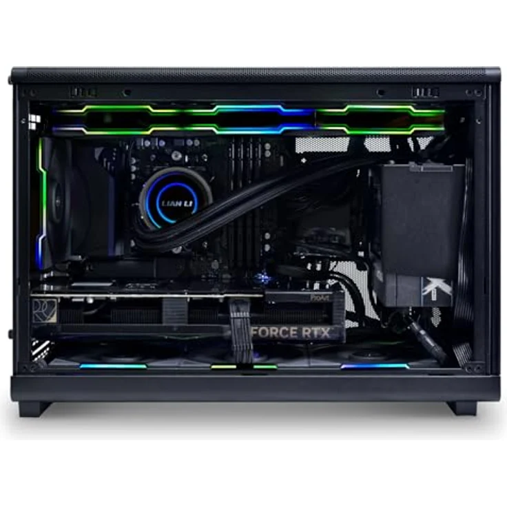 Lian Li DAN Cases A3-mATX Wood Edition PC-Gehäuse, Micro-ATX - Walnuss, schwarz - Kompaktes Gehäuse für Micro-ATX/Mini-ITX, Vier-Slot-GPU bis 415 mm, 360-mm-Radiator geeignet – Bild 5