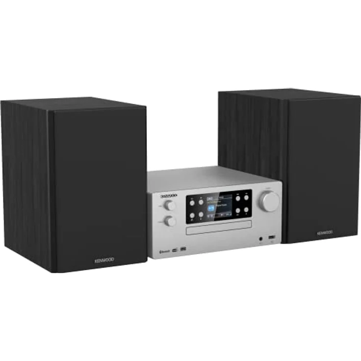 Kenwood M-925DAB-S - Micro HiFi-System mit DAB+, CD, USB, Bluetooth, 2 x 50 Watt RMS und TFT-Display; Frosted Aluminum – Bild 4