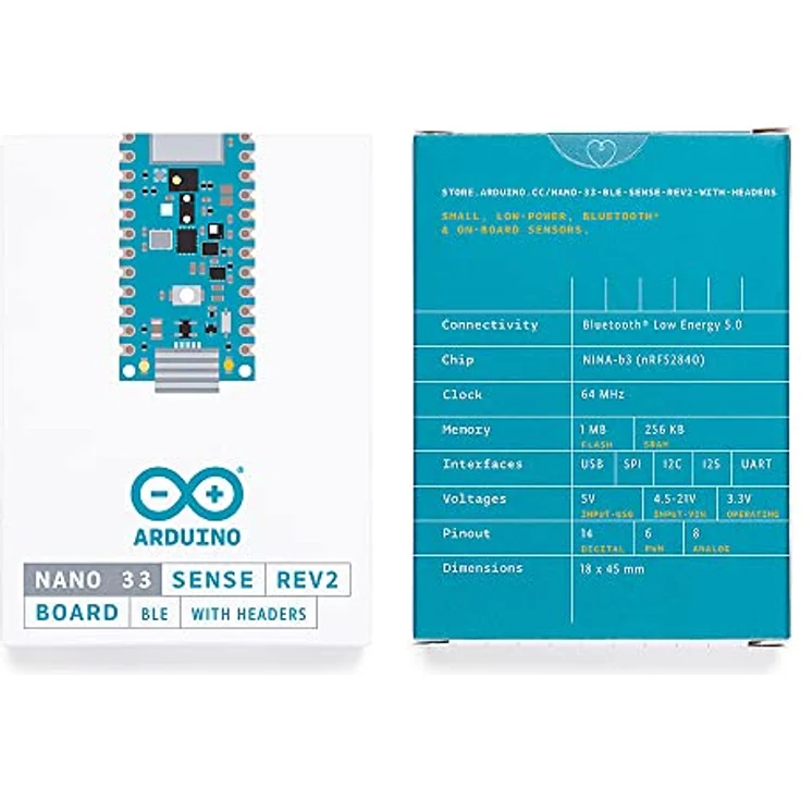 Arduino Nano 33 BLE Sense Rev.2, Einplatinencomputer mit nRF52840 Prozessor, 9-Achsen IMU und integrierten Sensoren – Bild 5