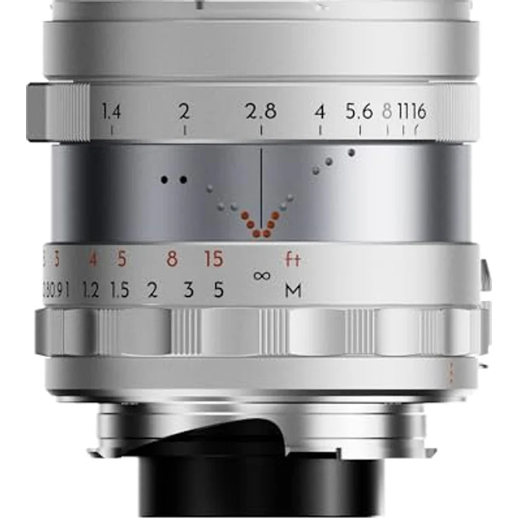 THYPOCH Simera 28mm f1.4 ASPH. Objektiv für Leica M Mount - Silber, große Blendenöffnung f1.4, Naheinstellgrenze 0.4 m – Bild 1