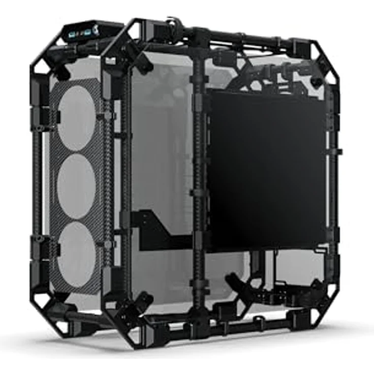 Alphacool Apex Skeleton Gehäuse, Midi-Tower, ATX - Showcase-Gehäuse aus Carbon, für Custom Wasserkühlung - Carbon/schwarz – Bild 2