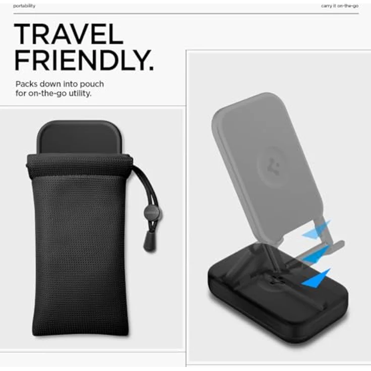 Spigen Magslide Universal Stand, Smartphone Halterung mit verstellbarem Design, Schwarz – Bild 4