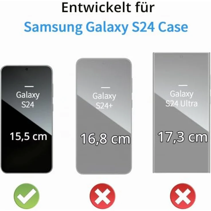 U Ultimate24Style Premium Hülle für Samsung Galaxy S24 – Robust, stoßfest mit 360° Airbag-Technologie, kratzfest & griffig – Blau – Bild 2