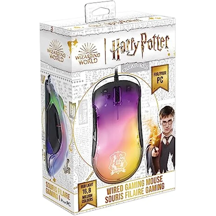 Trade Invaders Gaming Maus - Harry Potter, Souris Filaire mit Retro-Eclairage LED – Bild 5