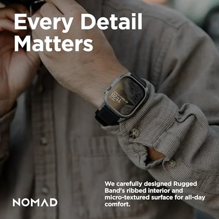 Nomad Strap Rugged V2 Connector Ersatzarmband Black 42/44mm – Bild 6