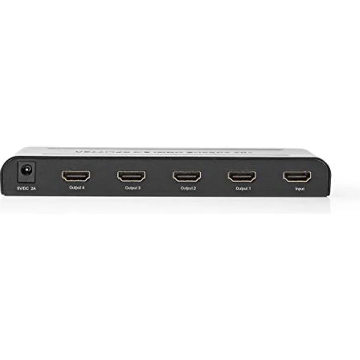 HDMI T Splitter | 4-Port Port(s) | HDMIT Eingang | 4X HDMIT Ausgang | 4K@60Hz | 18 Gbps | Metall | Anthrazit – Bild 4