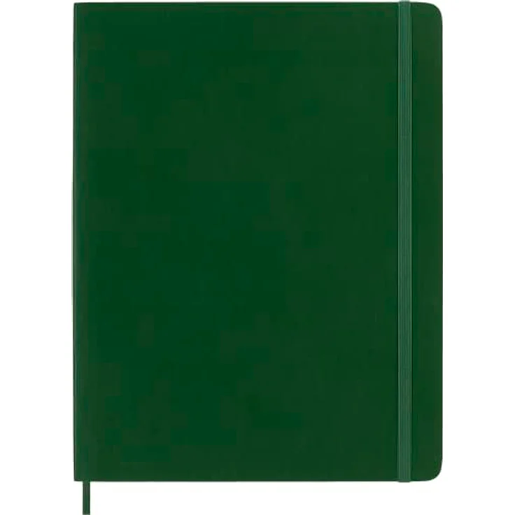 Moleskine Notizbuch Classic, Xlarge, kariert, Soft Cover, Myrtengrün, abgerundete Ecken, Gummibandverschluss, elfenbeinweißes Papier – Bild 3