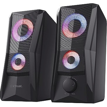 Trust GXT 609 Zoxa PC Lautsprecher Mit RGB-Beleuchtung & Sabrent USB Hub 2.0 – 12W, Schwarz