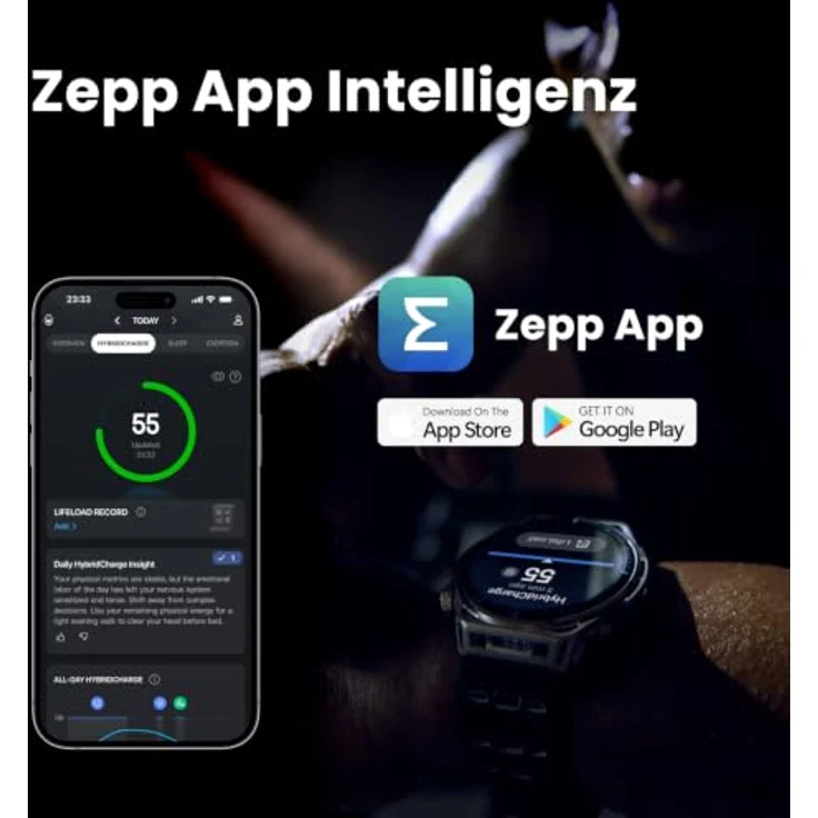 Amazfit Balance Ultra, Smartwatch aus Titan Grade 5 mit Saphirglas, 1.5" AMOLED Display, 30 Tage Akkulaufzeit, 180+ Trainingsmodi, 10 ATM wasserdicht – Bild 4