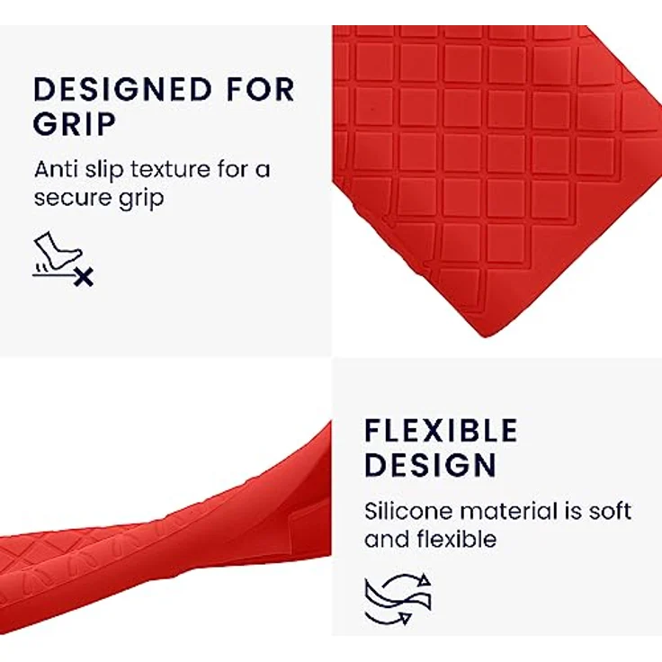 kwmobile Hülle Fernbedienung kompatibel mit Samsung Smart TV TM2280e BN59-01385 / BN59-01386 / BN59-01391A - Silikon Case in Rot – Bild 3