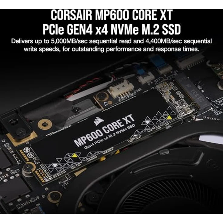 Corsair MP600 CORE XT 2TB M.2 PCIe Gen4 NVMe SSD – Bis zu 5900MB/s – QLC NAND – M.2 2280 – Schwarz – Bild 2