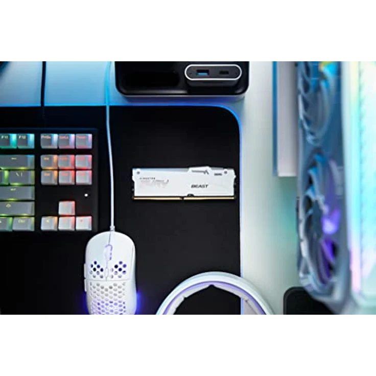 Kingston Fury Beast Weiß RGB XMP DDR5 64GB 6000MT/s CL40 DIMM Desktop Speicher (Kit mit 4) - KF560C40BWAK4-64 - Preisvergleich – Bild 5