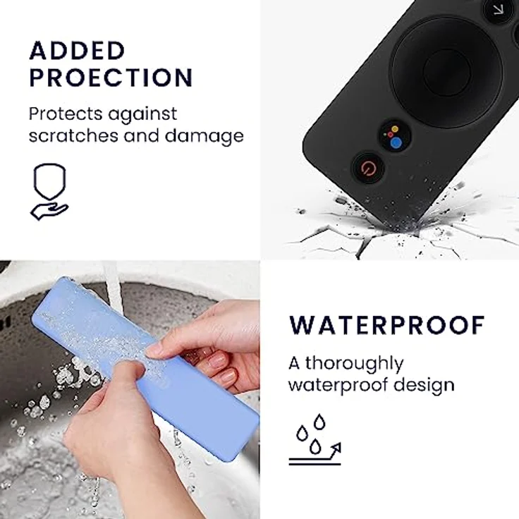 kwmobile Hülle für Fernbedienung kompatibel mit Xiaomi TV Box S (2nd Gen) - Silikon Case in Schwarz, rutschfest und reißfest – Bild 4