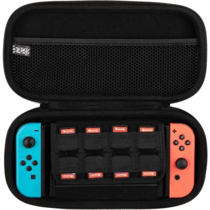 Konix One Piece Schutz- und Transporthülle für Nintendo Switch, Switch Lite und Switch OLED - Aufbewahrung von 8 Spielen - Ford-Marine-Motiv – Bild 3