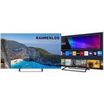 JTC-24 Rahmenloser 43" UHD Smart TV/Fernseher, VIDAA, Triple Tuner in Schwarz