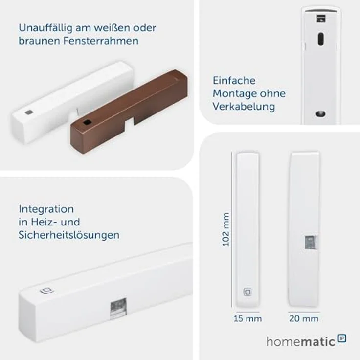 Homematic IP HMIP-SWDO-2 Fenster- und Türkontakt optisch weiß Sensor Überwachung – Bild 3