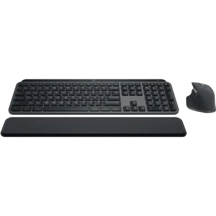 Logitech MX Keys S Combo: MX Master 3S, MX Keys S & MX Palm Rest - Graphit, US QWERTY-Layout