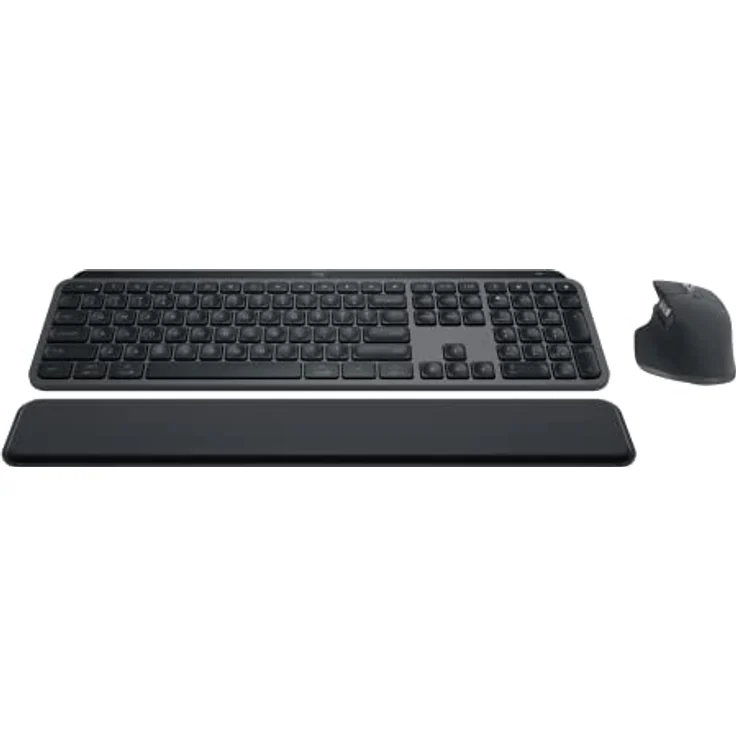Logitech MX Keys S Combo: MX Master 3S, MX Keys S & MX Palm Rest - Graphit, US QWERTY-Layout