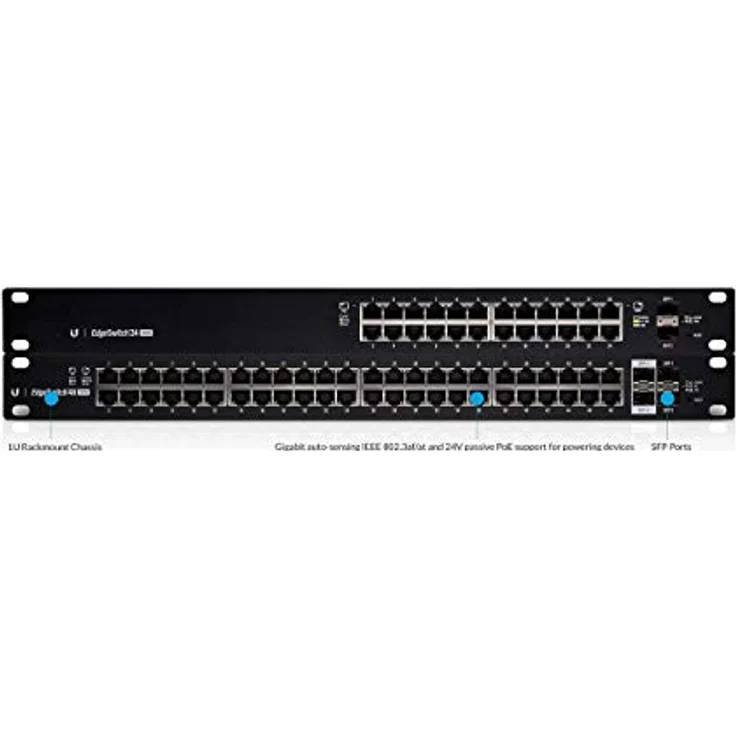 Ubiquiti EdgeSwitch 24 Rackmount Gigabit Managed Switch, 24x RJ-45, 2x SFP, 250W PoE+ (ES-24-250W) – Bild 7