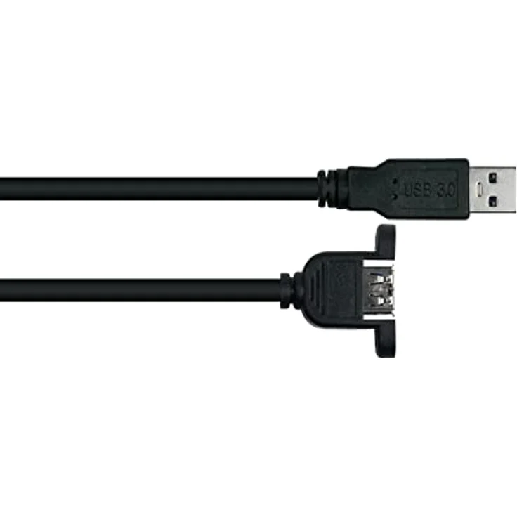 Kabelmeister Einbau-Verlängerungskabel USB 3.0 Stecker A an Einbaubuchse A, 0,3m, schwarz, UL-zertifiziert, Kupfer, Super-Speed bis 5 Gbit/s, AWG28/24 – Bild 2