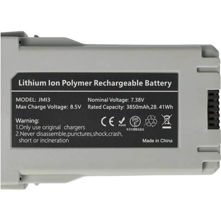 vhbw Drohnenakku Li-Polymer 3850 mAh für DJI Mini 3 Pro, Mini 3, Mini 4 Pro, hellgrau, inkl. Kurzschluss- und Überhitzungsschutz – Bild 5