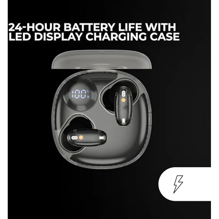 Mars Gaming MHIB2, Kabellose Bluetooth 5.4 Kopfhörer mit 24 Stunden Akkulaufzeit, Ergonomisches Design und LED-Anzeige, Schwarz – Bild 5