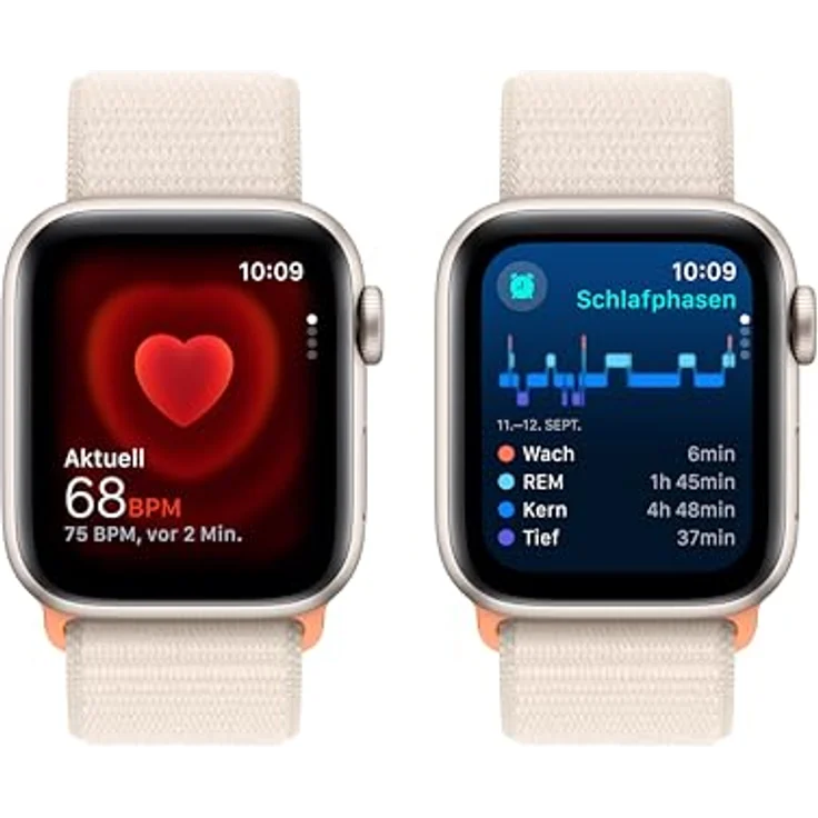 Apple Watch SE GPS (2. Generation), 40 mm, Aluminiumgehäuse Polarstern, Sportloop Polarstern – Bild 4