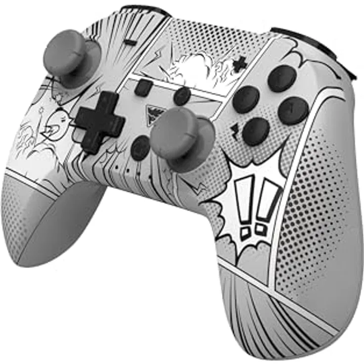 DragonShock Controller Poptop Wireless Manga Switch, kabelloses Gamepad für Nintendo Switch, Mehrfarbig mit Bluetooth-Verbindung und langlebigem Akku