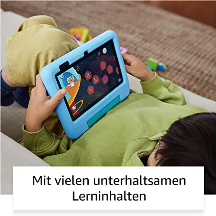 Amazon Fire 7 Kids (2022) inkl. Hülle (7", 16 GB, Blue), Tablet, Blau - Kindgerechtes Tablet mit USB-C Anschluss, microSD-Slot und 2-MP-Kamera – Bild 3