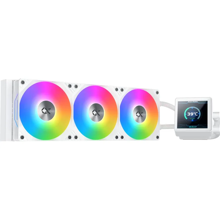 Xigmatek AIO Connect RGB, 240mm Wasserkühler mit RGB-Beleuchtung, leise und einfache Installation, Weiss