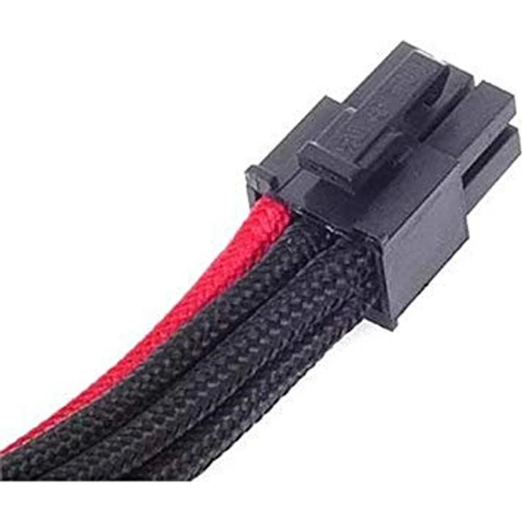 SilverStone SST-PP07-IDE6BR - Netzteil-Verlängerungskable 25cm 6pin auf PCI-E 6pin, schwarz-rot - Preisvergleich – Bild 3