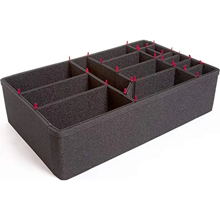 Peli 1650 TrekPak Trennwandset, Original Zubehör für Peli Protector Case, kompatibel mit Peli 1650 Koffer, Farbe: Schwarz
