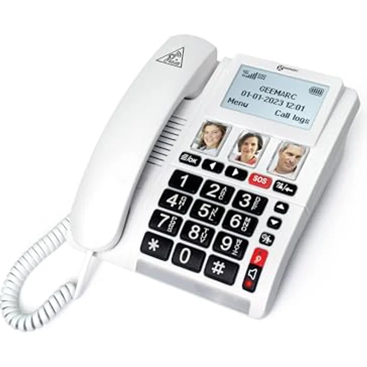 Geemarc CL9000 - Hausnotruf-Telefon und wasserdichtes SOS-Armband, große Tasten, verstärkte Lautstärke, beleuchtetes Display - Funktioniert nur mit SIM-Karte – Bild 4