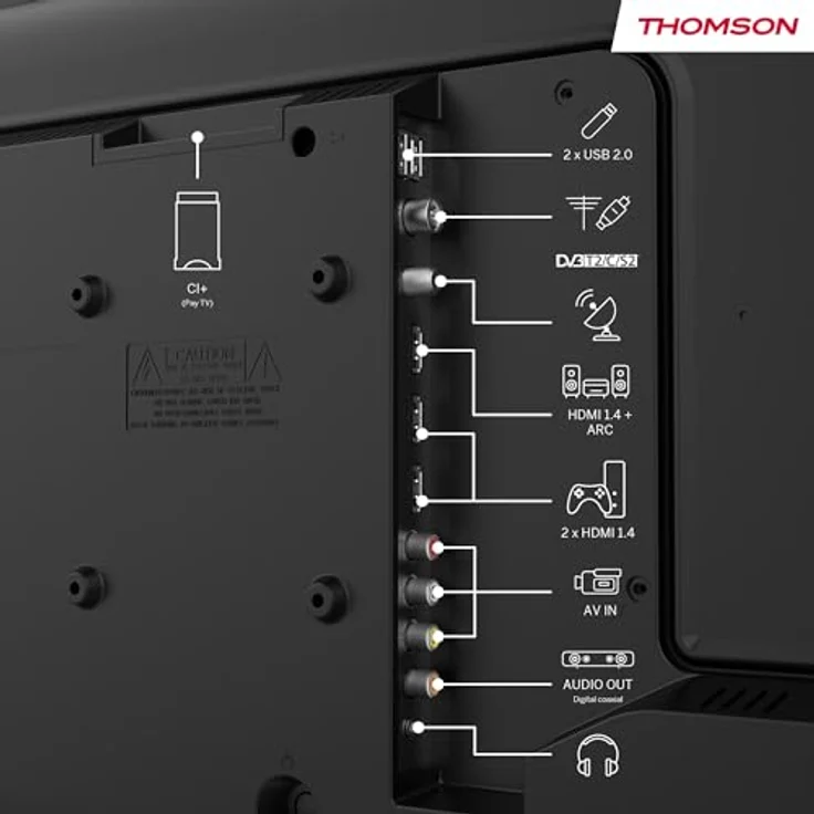 Thomson 40 Zoll (101 cm) Easy TV Full HD LED Fernseher 40FD2S13 - 2023, Triple-Tuner, rahmenloses Design, beleuchtete Fernbedienung, 3-jährige Garantie – Bild 5