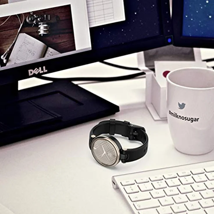 Shieranlee Ersatzarmband aus Silikon für Garmin Lily, flexibel und wasserdicht, Schwarz, 16-24 cm Länge – Bild 5