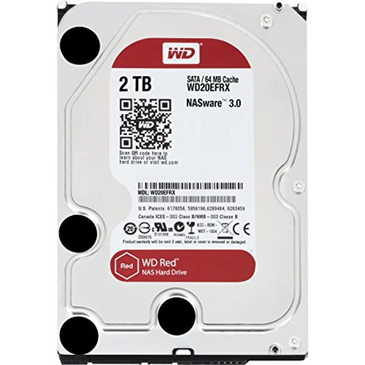 Western Digital Red 2TB 3.5 Zoll NAS Interne Festplatte - 5400 RPM - WD20EFRX – Bild 2