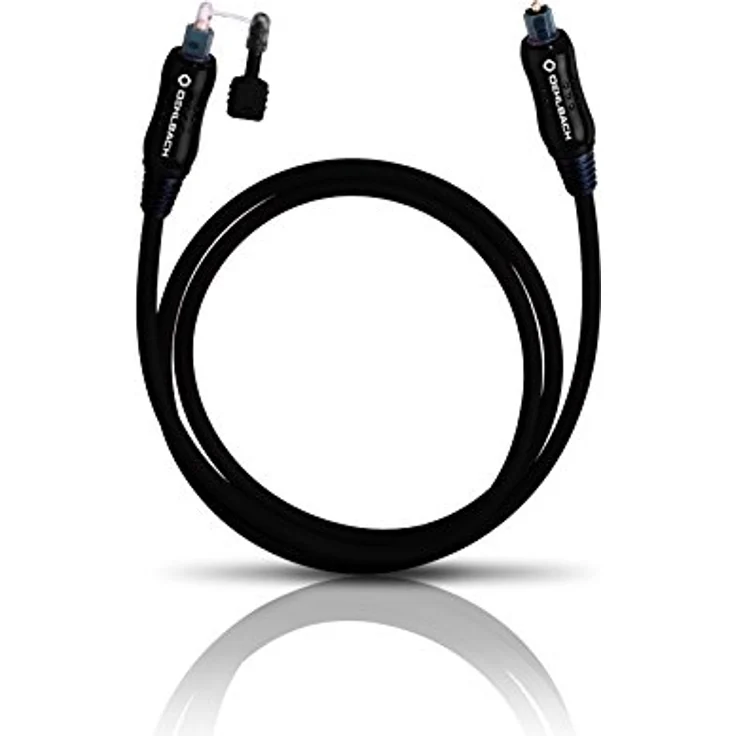 Oehlbach Opto Star Black 500, Optisches Digitalkabel mit 3,5 mm LWL-Klinken Adapter, 5 m, schwarz – Bild 1